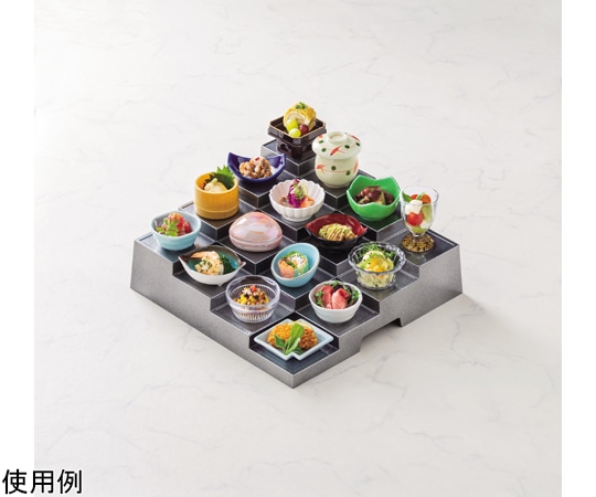 福井クラフト 十六面体松花堂 銀梨地SL 51361625 1個（ご注文単位1個）【直送品】