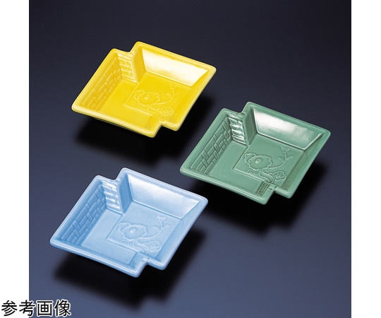 福井クラフト 陶)色紙小皿 濃緑 80500250 1個（ご注文単位1個）【直送品】