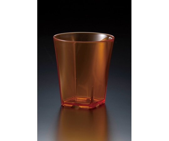 福井クラフト AS角丸コップ クリヤーオレンジ 50024530 1個（ご注文単位1個）【直送品】