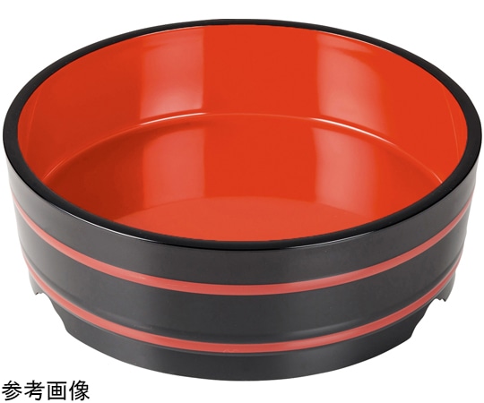 福井クラフト 8寸 めん桶 黒朱ヒモ内朱(本体) 38020660 1個（ご注文単位1個）【直送品】