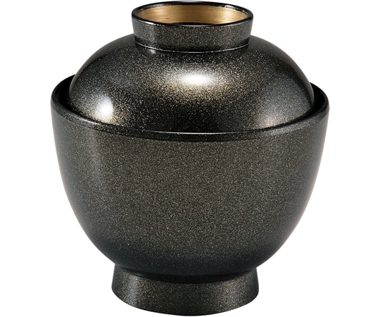 福井クラフト 耐熱3.2寸 玉子椀 利休パール高台内金 内黒 33710480 1個（ご注文単位1個）【直送品】