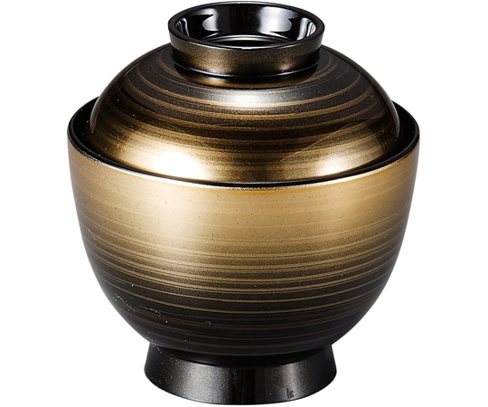 福井クラフト 耐熱3.2寸 玉子椀 金かすみ 内黒 37001320 1個（ご注文単位1個）【直送品】