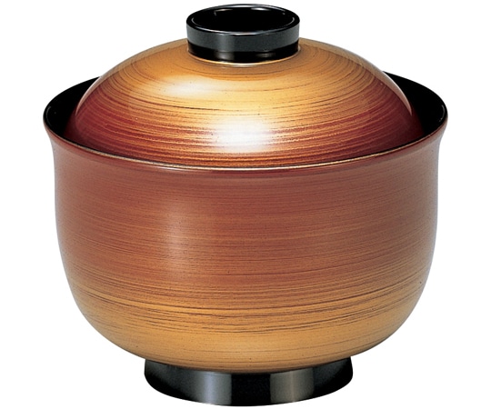 福井クラフト 耐熱3.3寸 ゆり型小吸椀 金カスミ 内黒 33600890 1個（ご注文単位1個）【直送品】