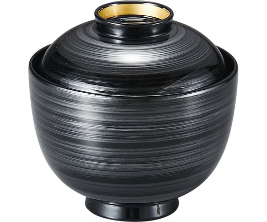 福井クラフト 耐熱室町小吸椀 銀渦高台内金 内黒 37001420 1個（ご注文単位1個）【直送品】