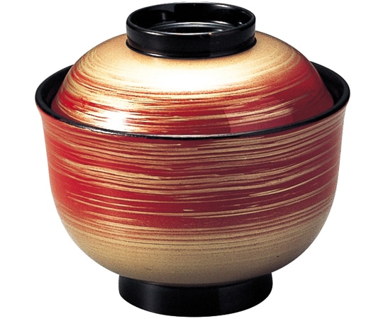 福井クラフト 耐熱都羽反小吸椀 銀朱ボカシ 内黒 12024110 1個（ご注文単位1個）【直送品】