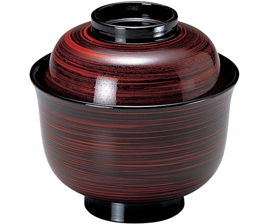 福井クラフト 耐熱3.3寸 羽反小吸椀 一分溜刷毛目 内黒 33600970 1個（ご注文単位1個）【直送品】