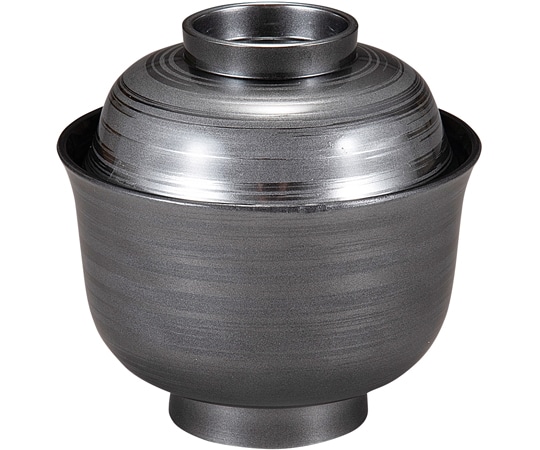 福井クラフト 耐熱3.3寸 羽反小吸椀 銀カスミ内黒 30044720 1個（ご注文単位1個）【直送品】