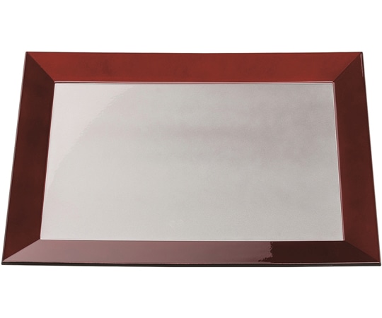 福井クラフト 尺4 長手四方盆 シルバー渕ワインカラーSL 17414190 1個（ご注文単位1個）【直送品】