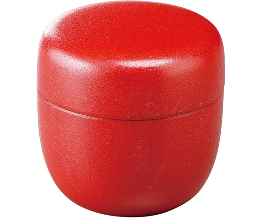 福井クラフト ナツメ型粉茶入れ 朱乾漆 13000223 1個（ご注文単位1個）【直送品】