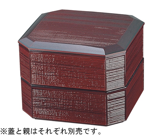 福井クラフト 5.5 ヘギ目縁高重 溜内朱(蓋) 21042541 1個（ご注文単位1個）【直送品】