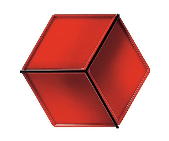 福井クラフト 六角珍味 弁当用Y仕切朱天黒 21076030 1個（ご注文単位1個）【直送品】