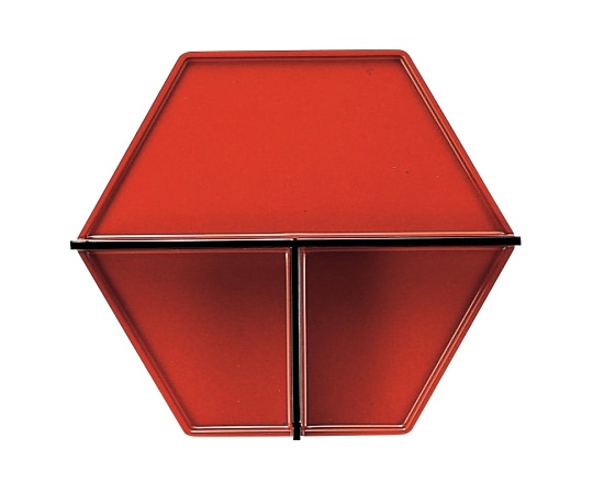 福井クラフト 六角松花堂用T字仕切朱天黒 21076040 1個（ご注文単位1個）【直送品】