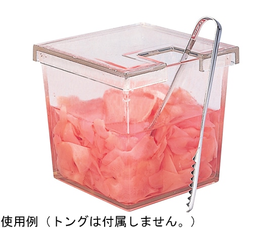 福井クラフト AC角ガリ入 透明(トング別) 86012260 1個（ご注文単位1個）【直送品】