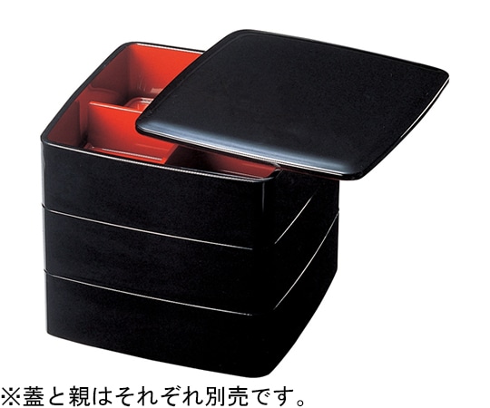 福井クラフト 6.5胴張松花堂(親)黒内朱 21021822 1個(ご注文単位1個)【直送品】