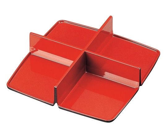 福井クラフト 6.5胴張松花堂 黒結朱仕切 21021823 1個(ご注文単位1個)【直送品】