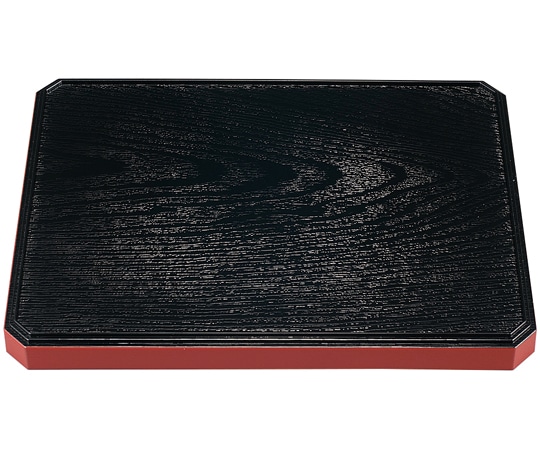 福井クラフト 箱型隅切木目天ざる 黒渕朱(蓋) 46200011 1個（ご注文単位1個）【直送品】