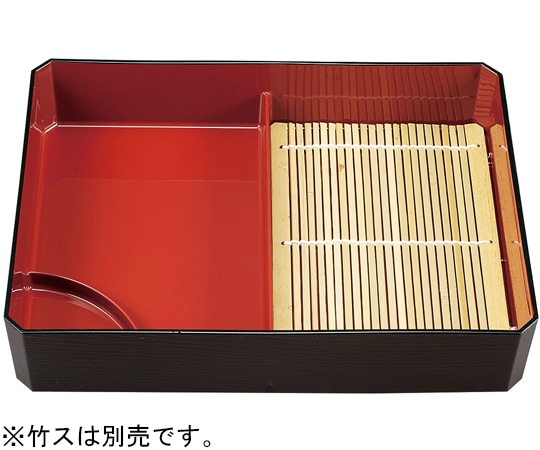 福井クラフト 隅切木目天ざる 新溜内朱 親 46200002 1個（ご注文単位1個）【直送品】