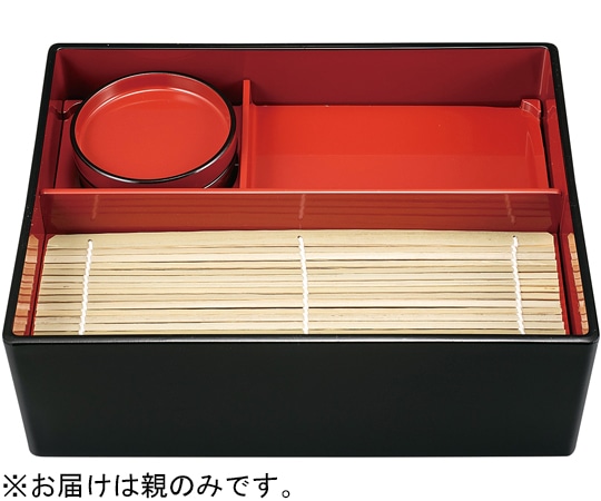 福井クラフト 元禄そば重 黒内朱(親) 40421470 1個（ご注文単位1個）【直送品】