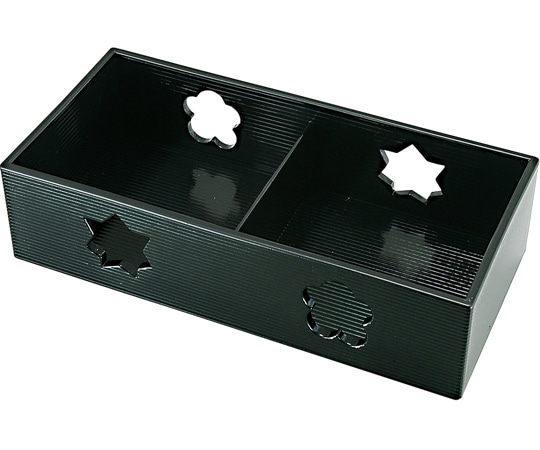 福井クラフト 珍味箱 三ッ切(固定)小 黒塗249×88 54260255 1個（ご注文単位1個）【直送品】