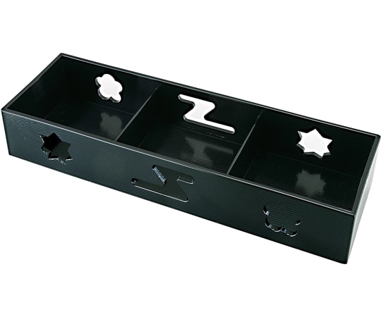 福井クラフト 珍味箱 三ッ切(固定)大 黒塗276×89 54260265 1個（ご注文単位1個）【直送品】