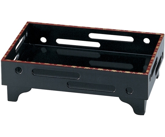 福井クラフト 7.5寸 長手すかし盛器 黒天アジロ 53700180 1個（ご注文単位1個）【直送品】