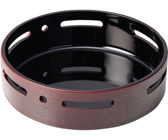 福井クラフト 5寸 布目丸すかし盛器 溜 51062270 1個（ご注文単位1個）【直送品】