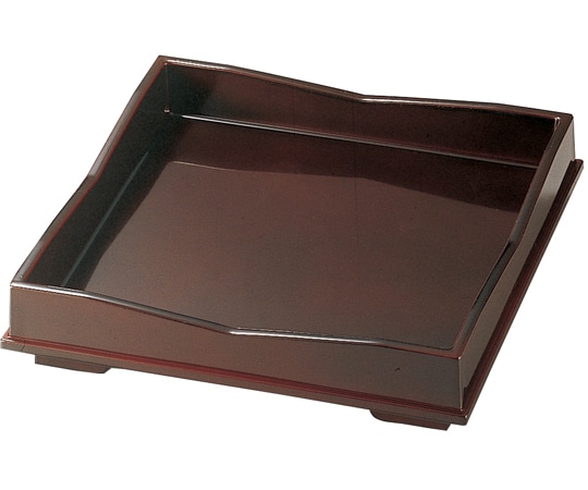 福井クラフト 6寸 角山路盛器 溜 51140750 1個（ご注文単位1個）【直送品】