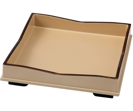 福井クラフト 6寸 角山路盛器 パールシルバー 55204725 1個（ご注文単位1個）【直送品】