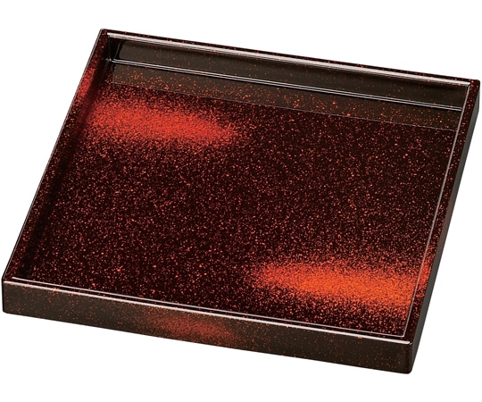 福井クラフト 6寸 正角桂盛皿 新雲裏黒塗 50000910 1個（ご注文単位1個）【直送品】