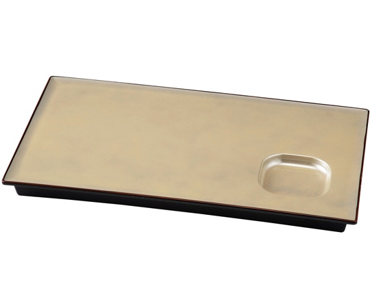 福井クラフト 9.2寸 タレ付長角盛皿 黄金銀彩(裏黒) 55204030 1個（ご注文単位1個）【直送品】