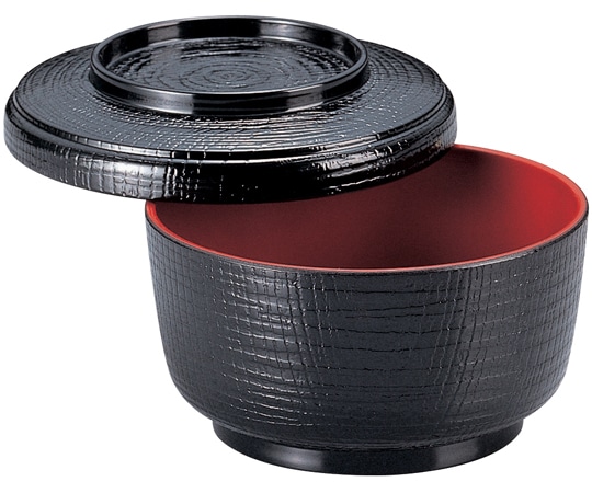 福井クラフト 耐熱ケヤキ割子(蓋親)黒内朱塗セット 12033700 1個（ご注文単位1個）【直送品】