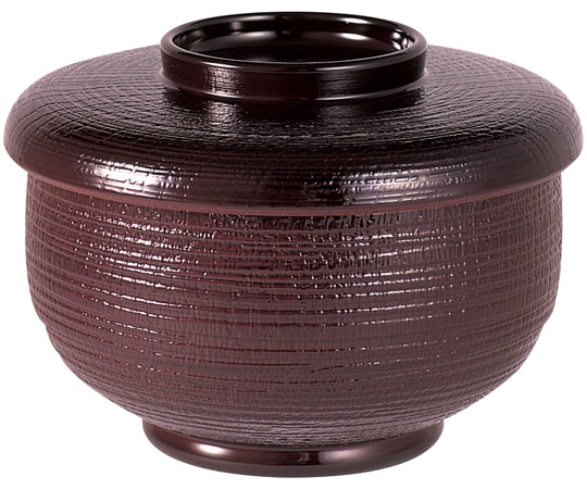 福井クラフト (A)助六飯器(蓋親)溜内朱セット 39020470 1個（ご注文単位1個）【直送品】