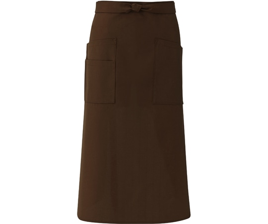 興栄繊商 ロングエプロン ブラウン フリー EW75 1枚(ご注文単位1枚)【直送品】