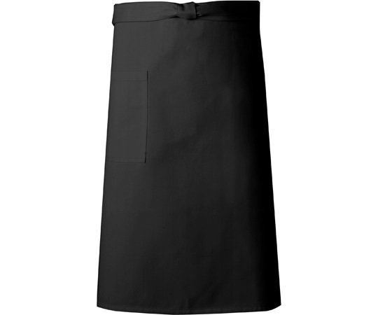 興栄繊商 ミドルエプロン ブラック フリー KK60 1枚(ご注文単位1枚)【直送品】