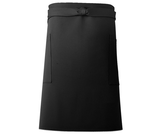 興栄繊商 ミドルエプロン ブラック フリー AW75 1枚(ご注文単位1枚)【直送品】