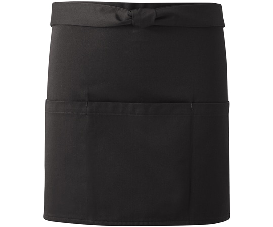 興栄繊商 和風ショートエプロン ブラック フリー MW30 1枚(ご注文単位1枚)【直送品】