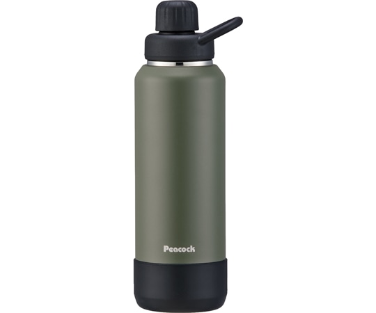 ピーコック魔法瓶工業 ステンレスボトル ストレートドリンクタイプ カーキ AJL-R100 K 1個(ご注文単位1個)【直送品】
