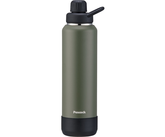 ピーコック魔法瓶工業 ステンレスボトル ストレートドリンクタイプ カーキ AJL-R120 K 1個(ご注文単位1個)【直送品】