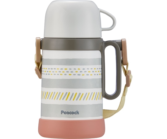 ピーコック魔法瓶工業 ステンレスボトル(キッズ・ベビー用)2WAYタイプ グレー ASN-W50 H 1個(ご注文単位1個)【直送品】