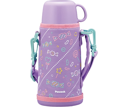 ピーコック魔法瓶工業 ステンレスボトル(スクール用)2WAYタイプ パープルピンク ASG-W82 PV 1個(ご注文単位1個)【直送品】