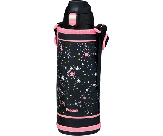 ピーコック魔法瓶工業 ステンレスボトル(スクール用)ワンタッチストレートドリンクタイプ ピンクスター AJC-F102 PS 1個(ご注文単位1個)【直送品】