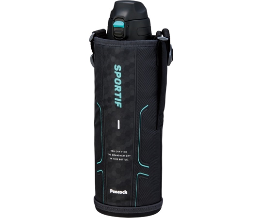 ピーコック魔法瓶工業 ステンレスボトル(スクール用)ワンタッチストレートドリンクタイプ ブラック AJC-F152 B 1個(ご注文単位1個)【直送品】