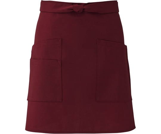 興栄繊商 ショートエプロン ワイン フリー EW45 1枚(ご注文単位1枚)【直送品】