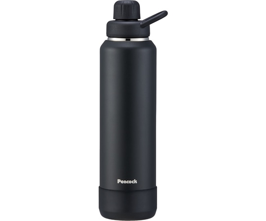 ピーコック魔法瓶工業 ステンレスボトル ストレートドリンクタイプ ブラック AJL-R120 B 1個(ご注文単位1個)【直送品】