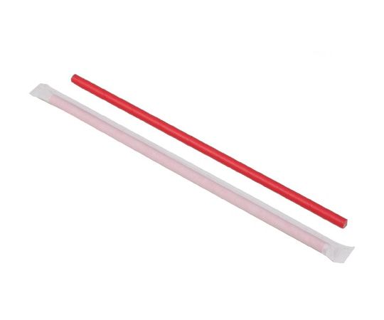 三和 紙ストロー(個包装)赤 8000本入 SW06210-R 1ケース（ご注文単位1ケース）【直送品】