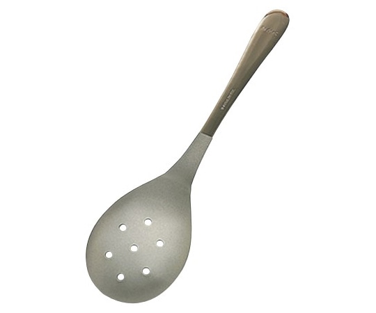 アズワン 18-8 ロングフードスプーン(シリコン・フッ素加工)穴明  1個（ご注文単位1個）【直送品】