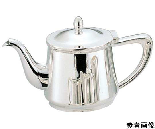 アズワン 洋白小判型ティーポット 350cc 2人用  1個（ご注文単位1個）【直送品】