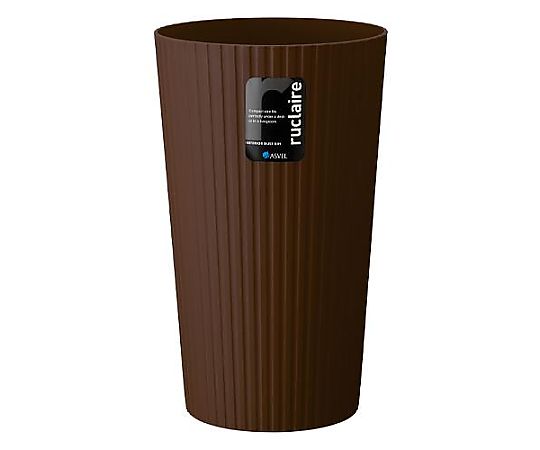 アズワン φ240x400mm/13L ダストボックス(丸型/茶/5個) EA995AA-606 1セット(ご注文単位1セット)【直送品】