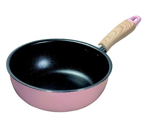 パール金属 ナチュラルクックピュア ふっ素加工IH対応 いため鍋 20cm ピンク HB6658 1枚（ご注文単位1枚）【直送品】