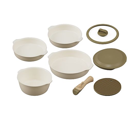 アイリスオーヤマ お皿になるフライパン8点セット DPAN-8S 1個（ご注文単位1個）【直送品】